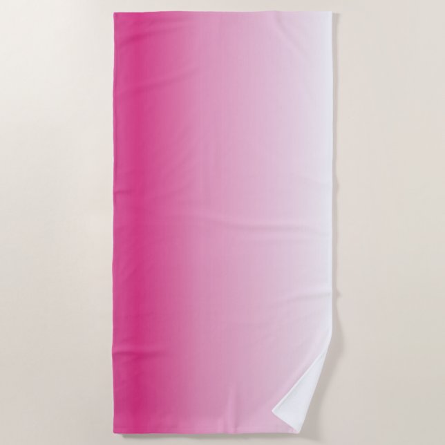 Serviette De Plage cerisier rose croustillant rose (Devant)