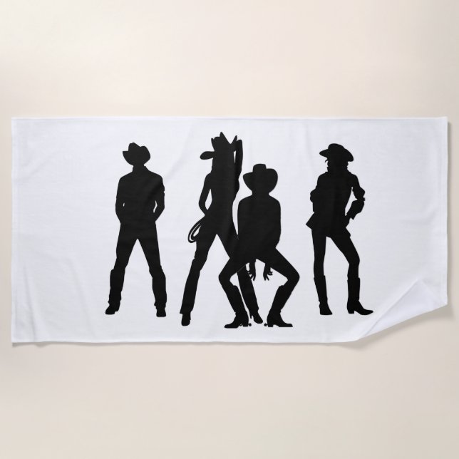 Serviette De Plage C'est une cow-girl (Devant)