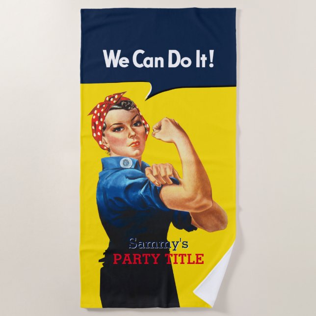 Serviette De Plage C'est votre coutume Rosie que la partie (Devant)