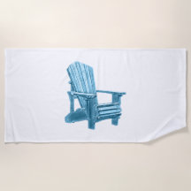 Chaise Muskoka Aquarelle Bleu Horizontal