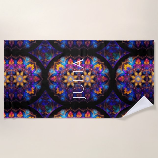 SERVIETTE DE PLAGE CHAKRA STAR NOUVEAU ÂGE CONCEPTION (Devant)