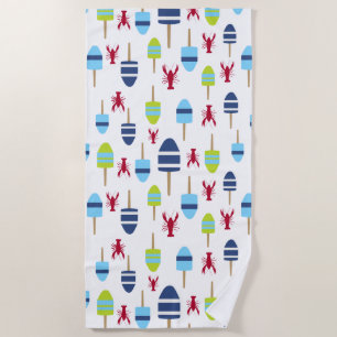 Serviette De Plage Chambre de plage rouge nautique d'été d'amusement