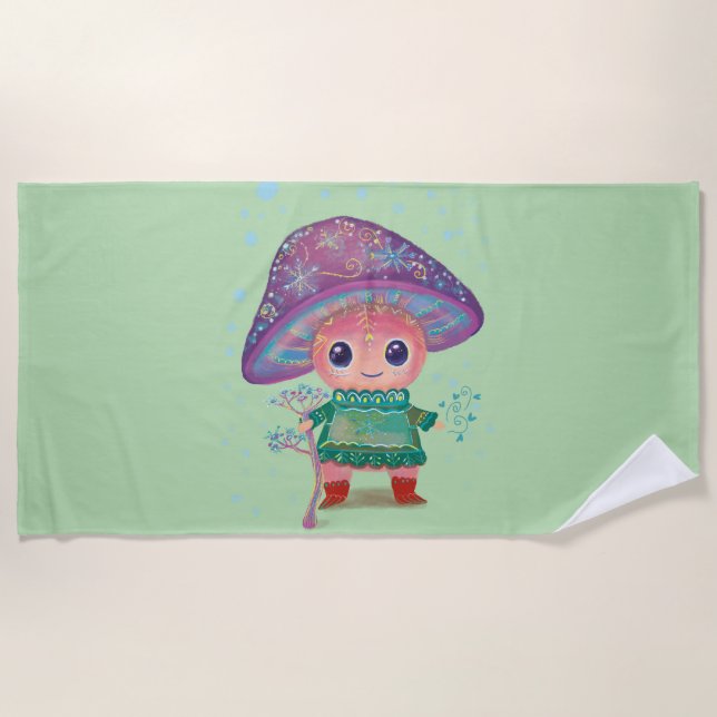 Serviette De Plage champignon d'hiver (Devant)