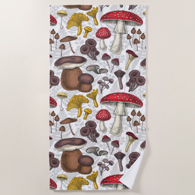 Serviette De Plage Champignons sauvages (Devant)