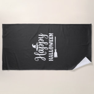 Serviette De Plage Chapeau de sorcière de conception de balai de Joye