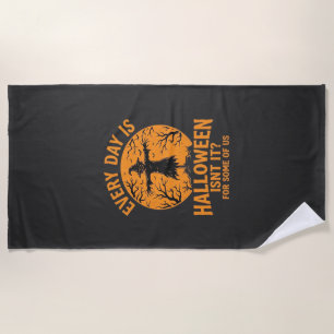 Serviette De Plage Chaque Jour Est Halloween Épouvantail Sorcière Con