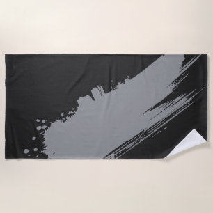 Serviette De Plage Charbon Doux Noir 