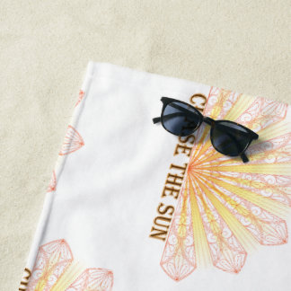 Serviette De Plage Chase The Sun Mandala Rays Art