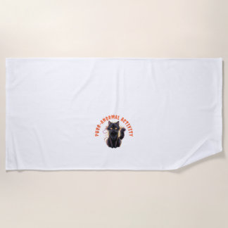 Serviette De Plage Chat Amoureux Halloween Purr-anormal Activité Effr