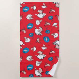 Serviette De Plage Chat dans le Chapeau Le Motif Poisson Rouge