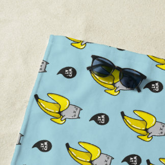 Serviette De Plage Chat en banane