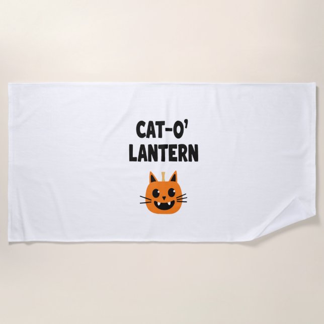Serviette De Plage Chat-Lanterne 3 (Devant)