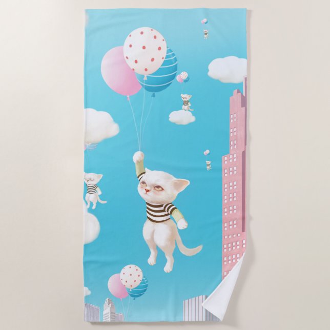 Serviette De Plage Chatons Skyward (Devant)