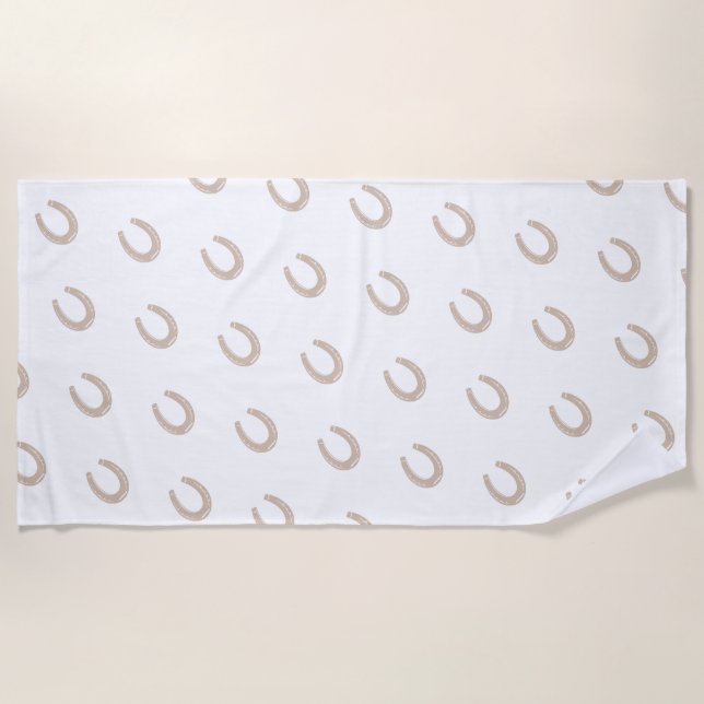 Serviette De Plage Chaussure Lucky Horse (Devant)