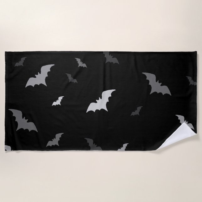 Serviette De Plage 🦇 chauve-souris gothique vampire (Devant)