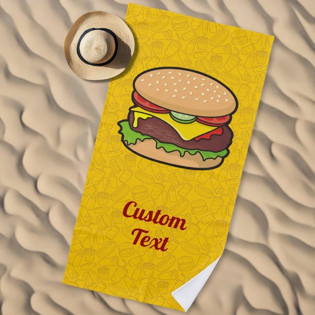 Serviette De Plage Cheeseburger (Créateur téléchargé)