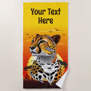 Serviette De Plage Cheetah African Feline Wild Animal