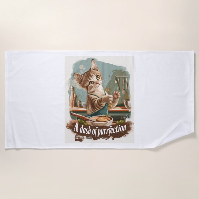Serviette De Plage Chef cuisinier culinaire (Devant)