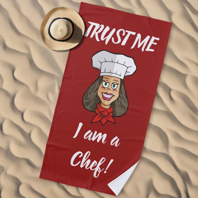 Serviette De Plage Chef femme (Créateur téléchargé)