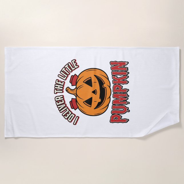 Serviette De Plage Chemise de conception de livraison d'Halloween de  (Devant)