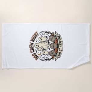 Serviette De Plage Chemise de fête Vintage Ghost Halloween Boo Crew