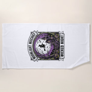 Serviette De Plage Chemise de sorcière vintage Art de Halloween haunt