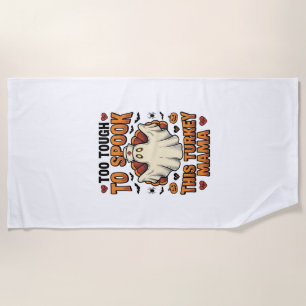 Serviette De Plage Chemise Halloween de Maman Dindon avec Fantôme d'I