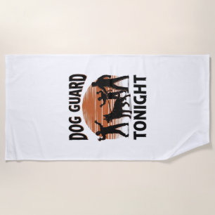 Serviette De Plage Chemise Halloween Vintage Patrouille de Chien Zomb