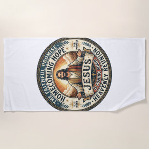Serviette De Plage Chemise Jésus Conjoint Militaire en attente Inspir