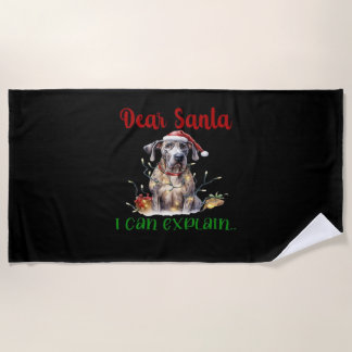 Serviette De Plage Cher Père Noël, je peux expliquer T-Shirt essentie