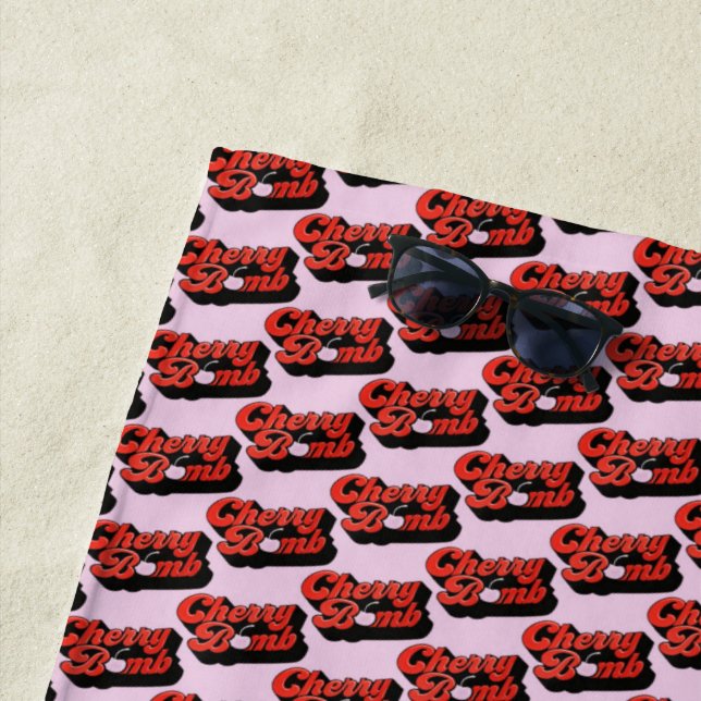 Serviette de plage Cherry Bomb (En situation)