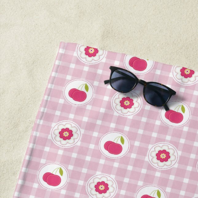 Serviette de plage Cherry Picnic (En situation)