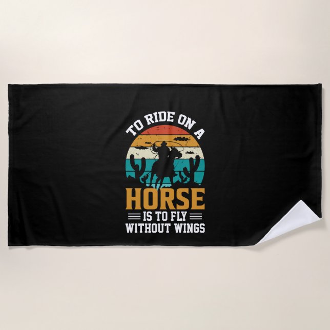 Serviette De Plage Cheval Art À Rendre Sur Un Cheval (Devant)