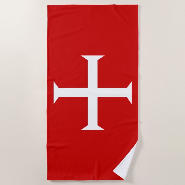 Serviette De Plage chevaliers templar croix-rouge malta teutonic hôpi (Devant)