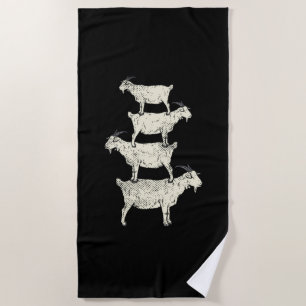 Serviette De Plage Chèvre Retro