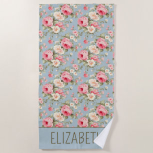 Serviette De Plage Chic Chic Cottage Roses et Flower
