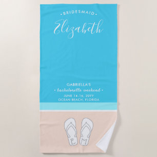 Serviette De Plage Chic Moderne Plage Mariage Lune de miel Anniversai