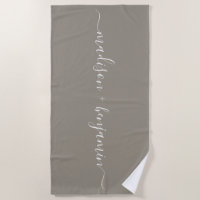 Chic Noms De Monogrammes Nouveaux Mariés Gris