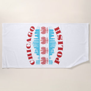 Serviette De Plage Chicago Pologne Pologne Heritage Pride