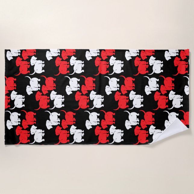 Serviette De Plage Chien allemand Dachshund Motifs (Devant)