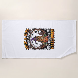 Serviette De Plage Chien berger allemand Halloween Sorcière Chapeau C