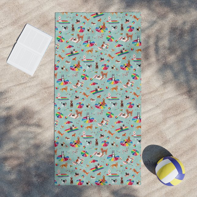 Serviette De Plage CHIEN DE LA Fierté ARC-EN-CIEL (Beach towel vibe)