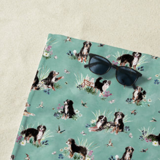 SERVIETTE DE PLAGE CHIEN DE MONTAGNE BERNOIS