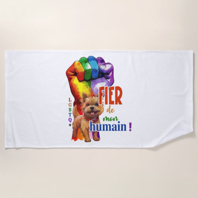 Serviette De Plage Chien de Norwich Terrier (Devant)