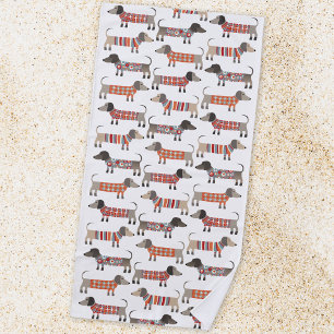 Serviette De Plage Chien de saucisse Dachshund