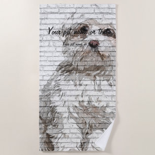 Serviette De Plage Chien maltais si adorable et mignon
