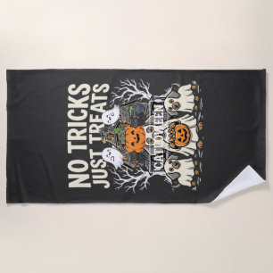 Serviette De Plage Chien Mignon Halloween Pas de Farces Rien que des