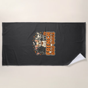 Serviette De Plage Chiens Boo français Halloween French Bulldog Desig