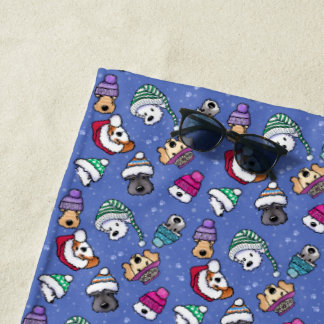 Serviette De Plage Chiens d'hiver