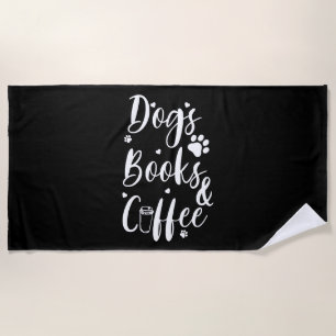 Serviette De Plage Chiens Livres Café Amoureux des chiens Livre Worm